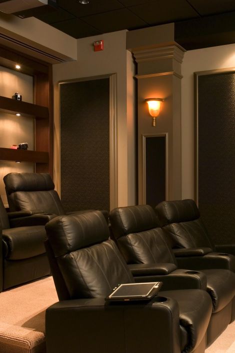 Lutron Lighting in Private Home Theater